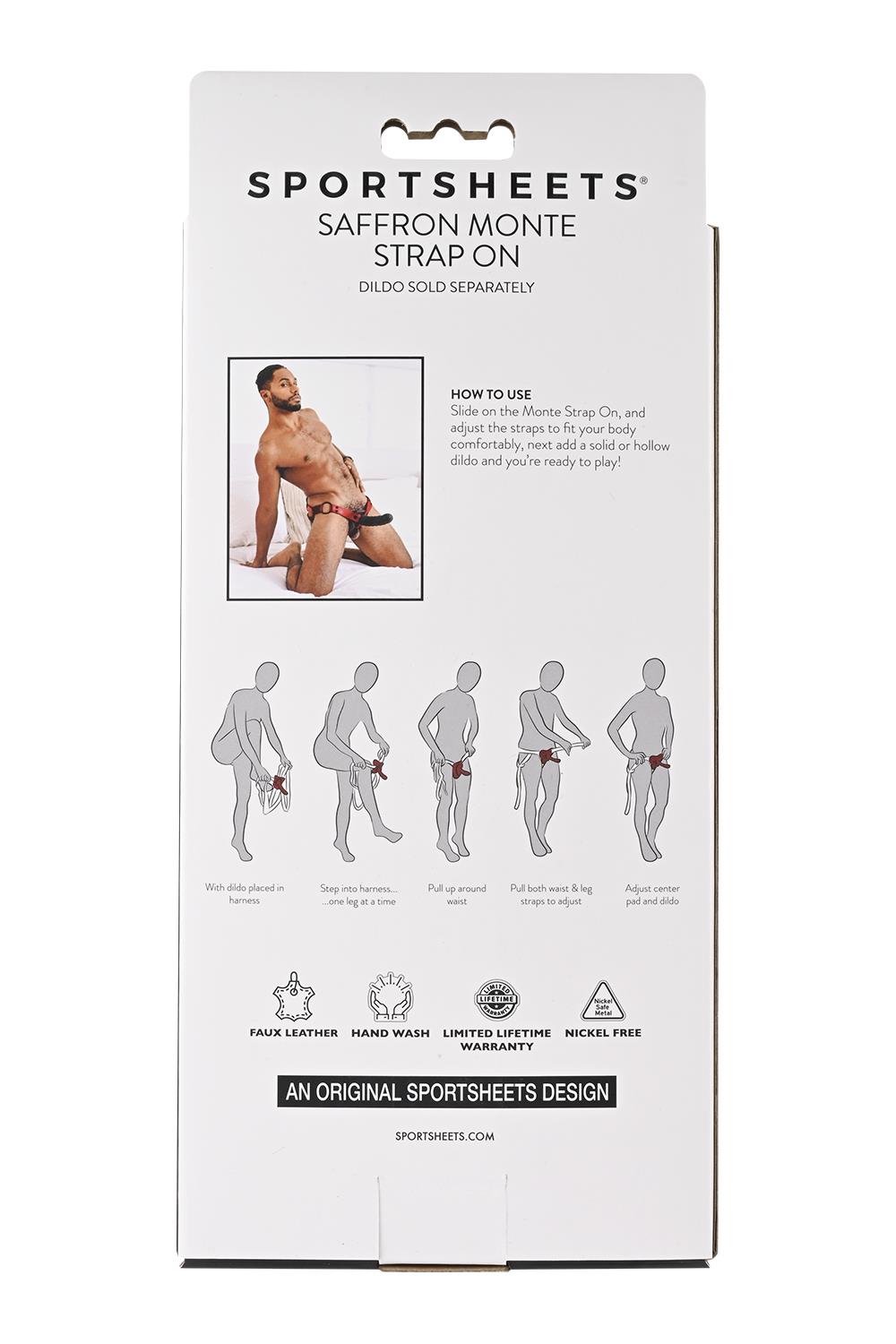 SPORTSHEETS SAFFRON MONTE STRAP ON RED-5